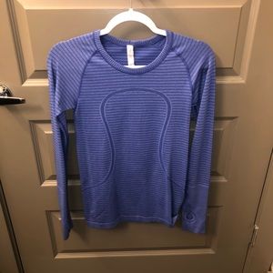 Royal blue Lululemon long sleeve athletic top